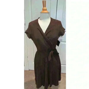 🆕 Suede Wrap Dress